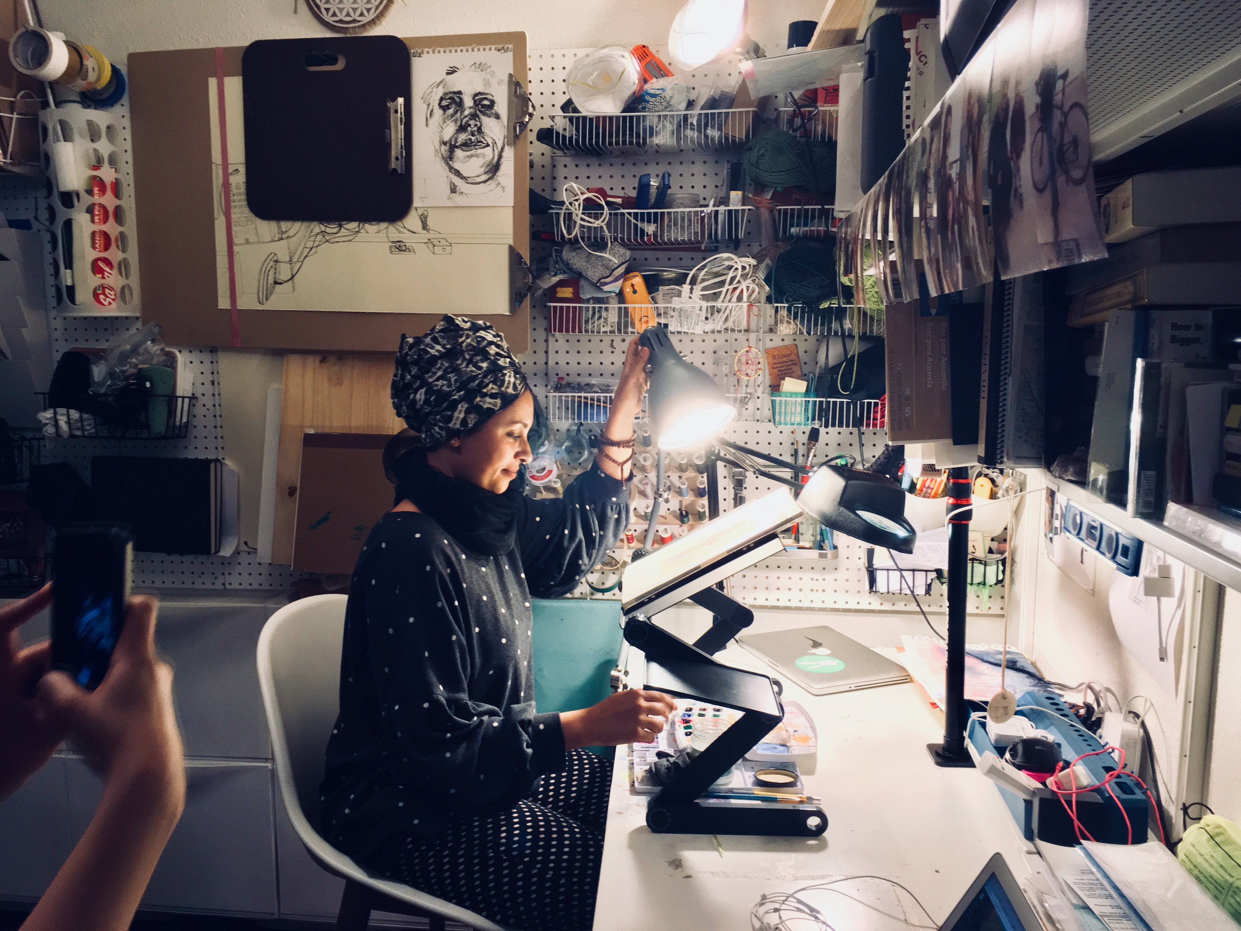 Mariam el-Quessny in her studio